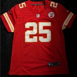 Nike Red Kids' #25 Kansas City Football Jersey with White & Gold Accents